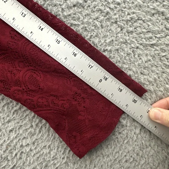 Lane Bryant Peplum Lace Top Red Retro Holiday Whimsigoth Feminine Women's 14/16 - Picture 8 of 9